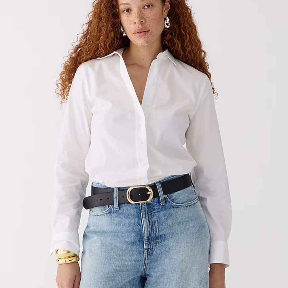 Jcrew slim shirt in stretch cotton poplin
